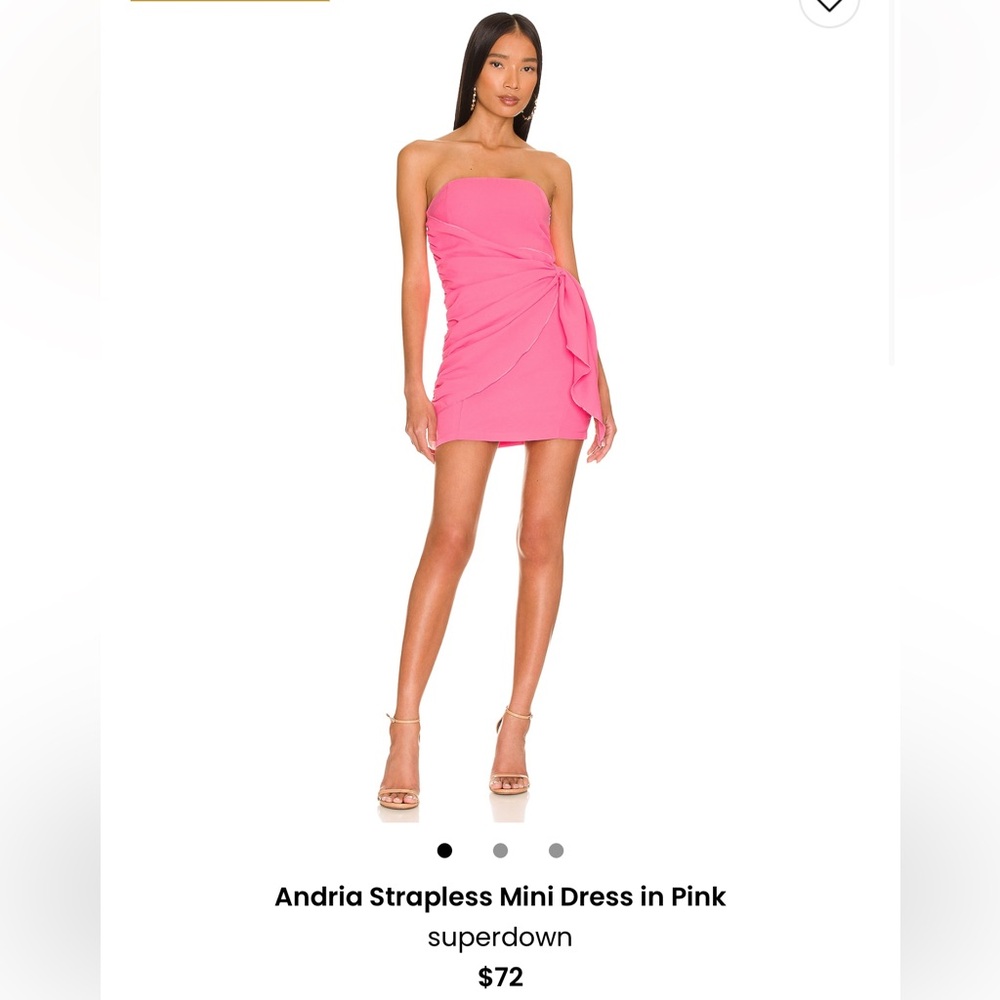 Superdown Andria Strapless Mini Dress in Pink